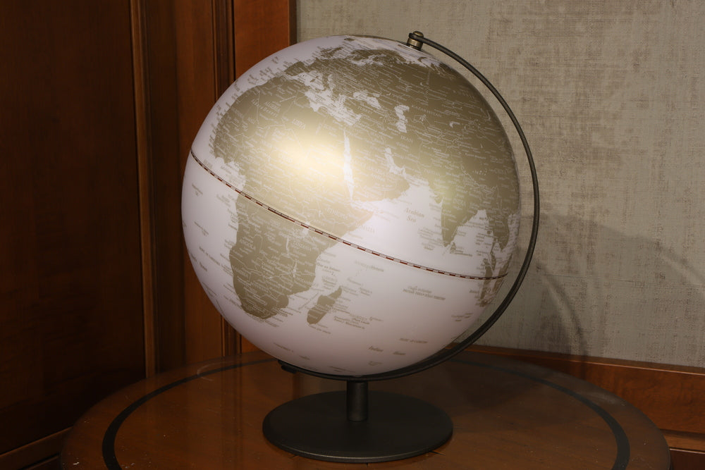 Blank and gold globe