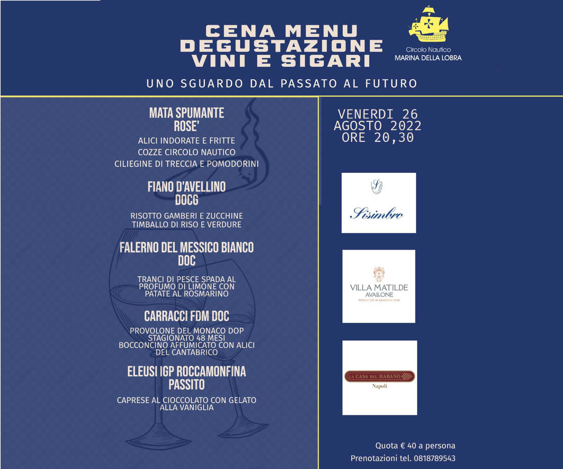 26 Agosto - Degustazione Vini e Sigari