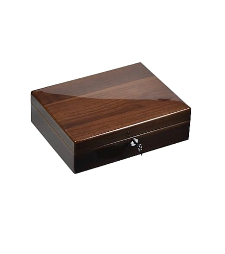 Polished walnut watch holder