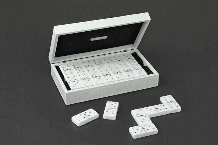 White Swarovsky Domino