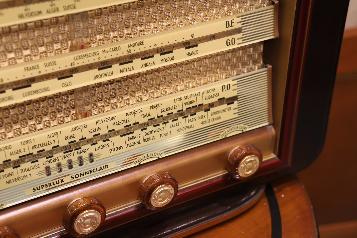 Original 50's radio with completely modernized and functioning interior with bluetooth